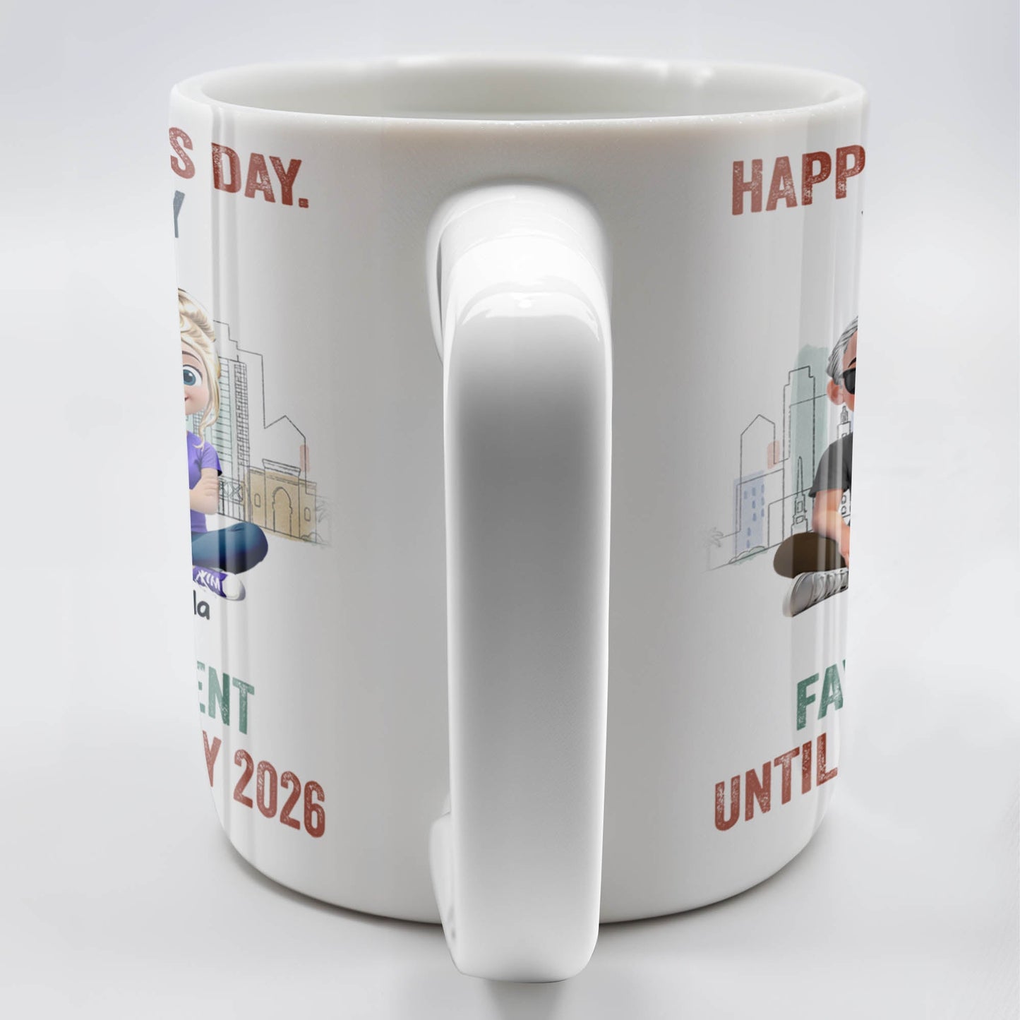 Happy Father's Day, You're My Favourite Parent Until Mother's Day 2026, Cartoon Characters - Personalized Custom Coffee Mug - DAD162_MG