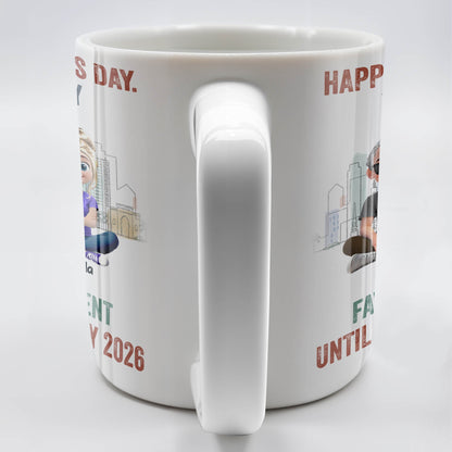 Happy Father's Day, You're My Favourite Parent Until Mother's Day 2026, Cartoon Characters - Personalized Custom Coffee Mug - DAD162_MG