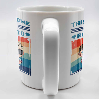 This Awesome Daddy Belongs To, Cartoon Children - Personalized Custom Coffee Mug - DAD168_MG