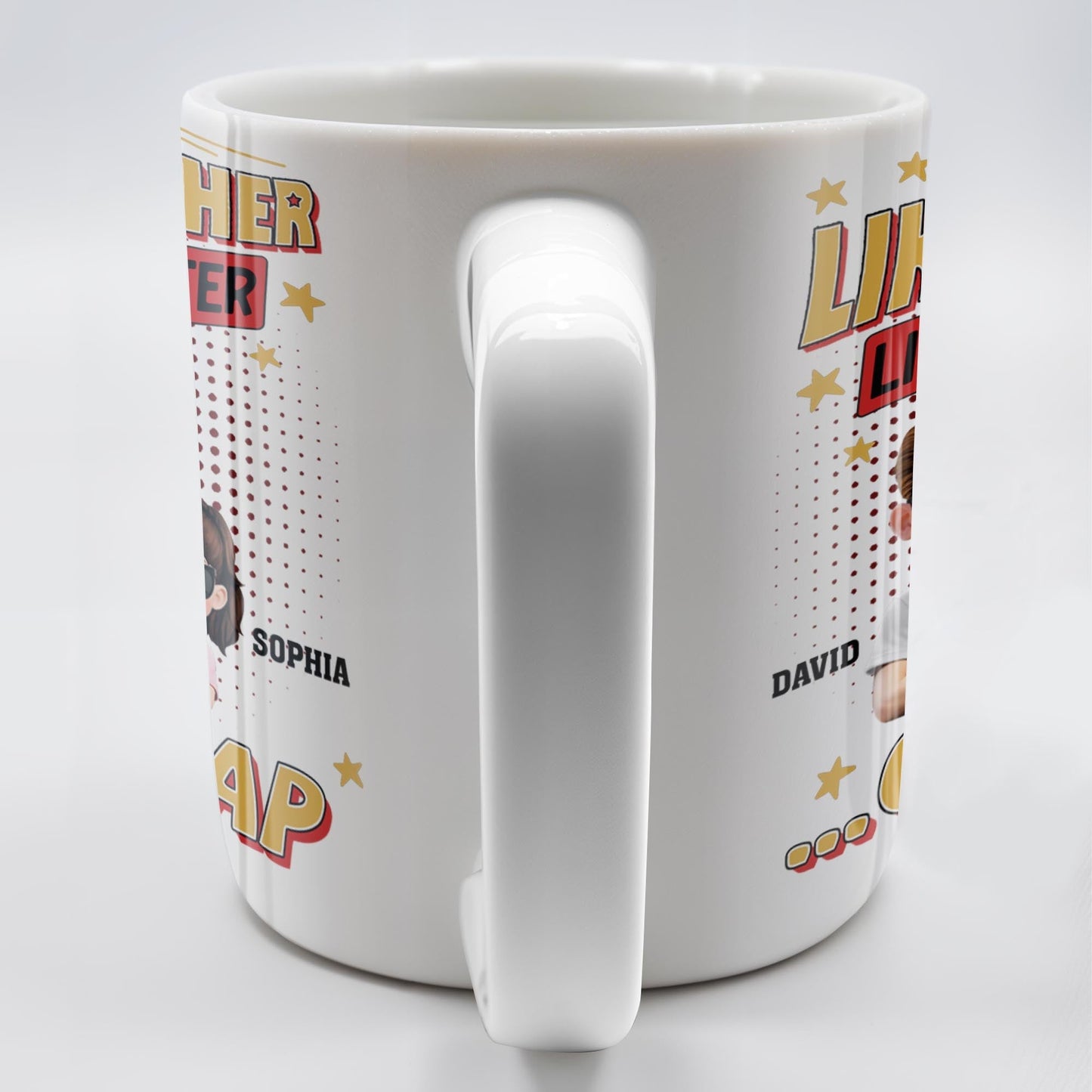 Like Father Like Daughter... Oh Crap, Cartoon Characters and Stars - Personalized Custom Coffee Mug - DAD171_MG