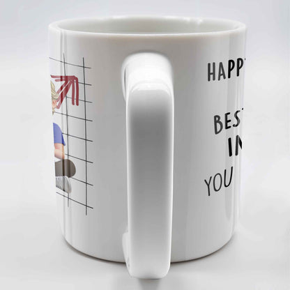 Happy Father's Day From The Best Long-Term Investment, Graph, Baby and Father - Personalized Custom Coffee Mug - DAD196_MG