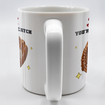 Daddy You're A Great Catch With Baseball And Glove - Personalized Custom Coffee Mug - DAD206_MG
