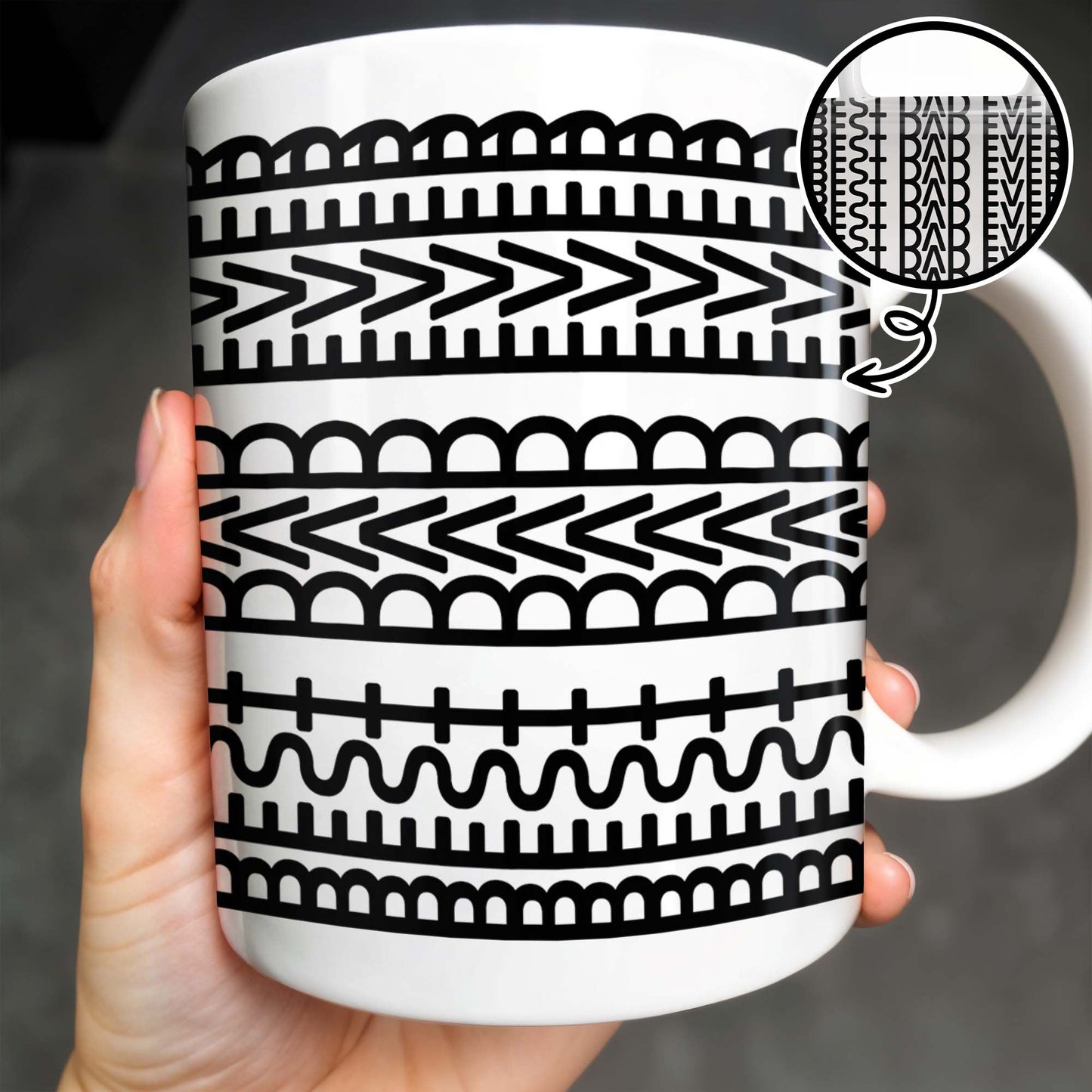 Best Dad Ever Coffee Mug Design - Personalized Custom Coffee Mug - DAD213_MG