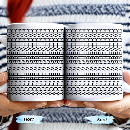 Create A Unique Pattern With Your Message, Geometric Patterns - Personalized Custom Coffee Mug - DAD214_MG