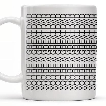 Create A Unique Pattern With Your Message, Geometric Patterns - Personalized Custom Coffee Mug - DAD214_MG