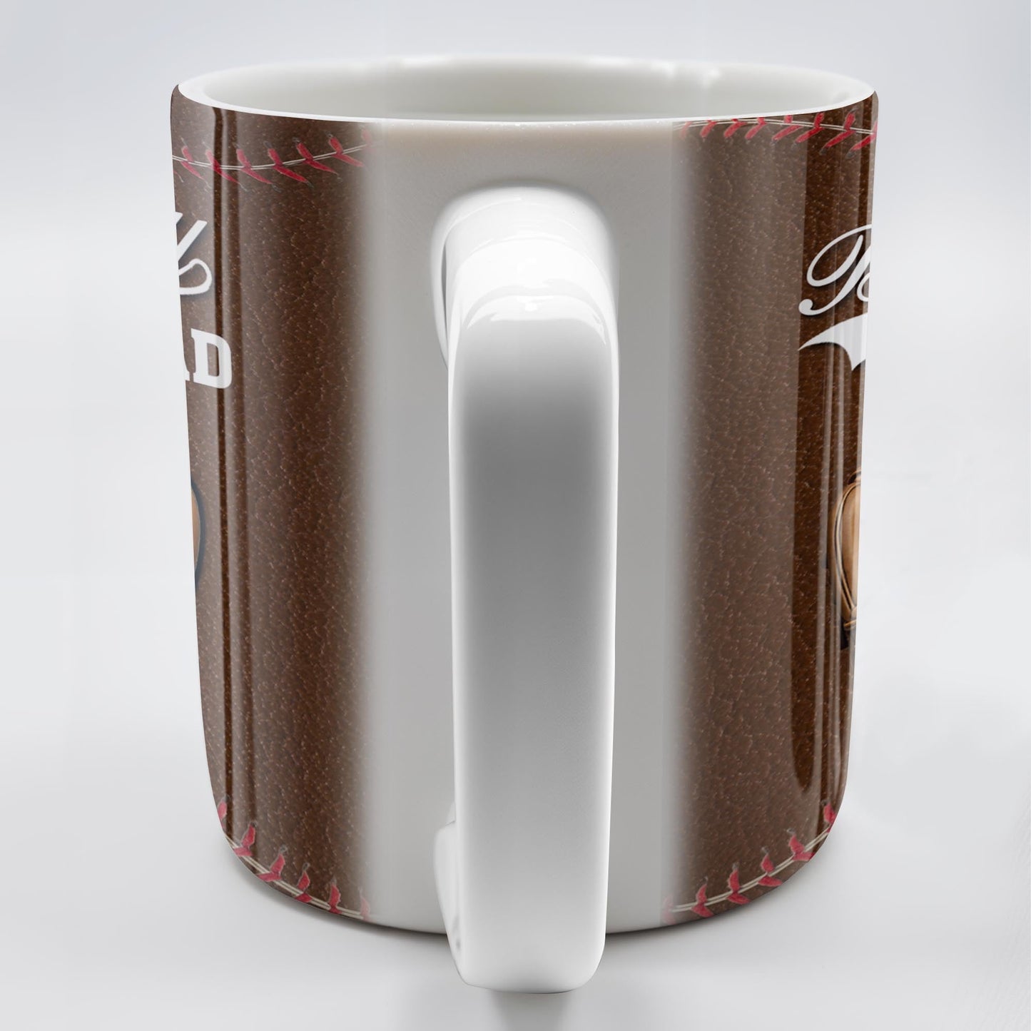 Best Baseball Dad Ever, Baseball and Glove - Personalized Custom Coffee Mug - DAD215_MG