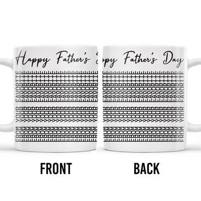 Happy Father's Day Geometric Patterns - Personalized Custom Coffee Mug - DAD216_MG