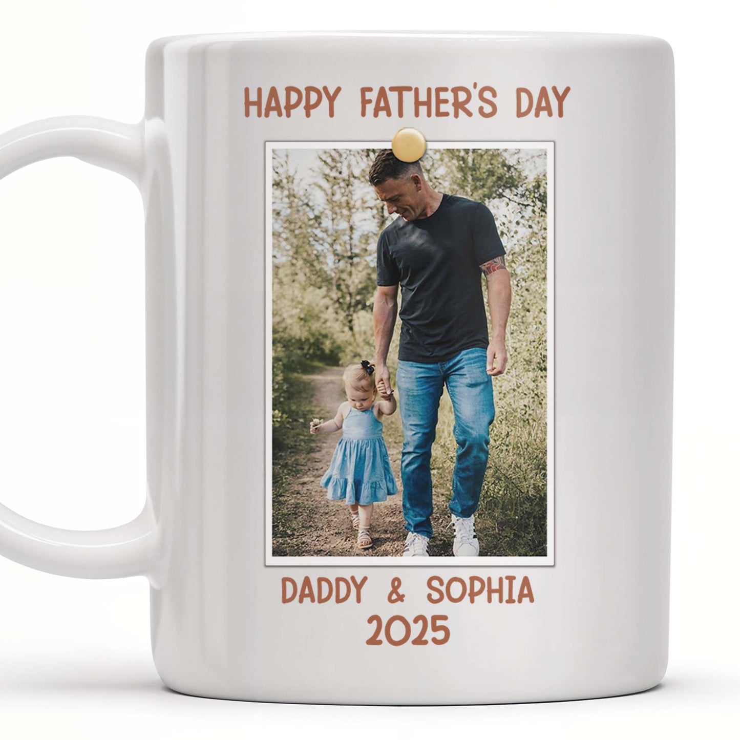 Walk Alongside Me, Daddy Heart Mug - Personalized Custom Coffee Mug - DAD217_MG