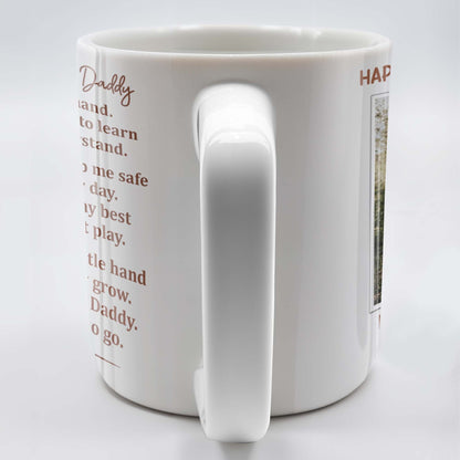 Walk Alongside Me, Daddy Heart Mug - Personalized Custom Coffee Mug - DAD217_MG