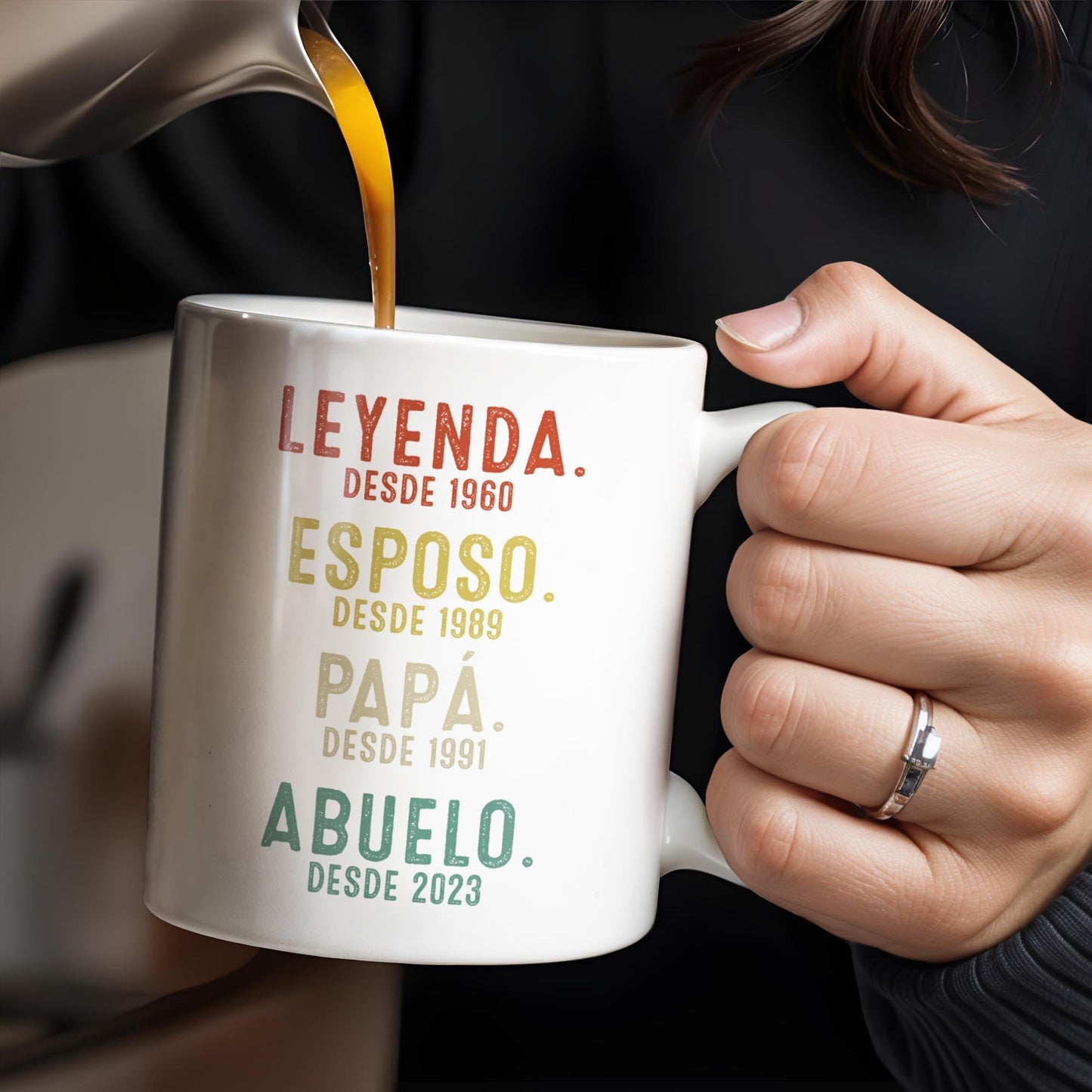 Leyenda, Esposo, Papá, Abuelo Custom Gift Mug - Personalized Custom Coffee Mug - DAD220_MG