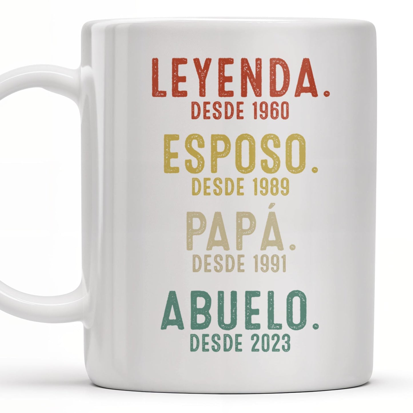 Leyenda, Esposo, Papá, Abuelo Custom Gift Mug - Personalized Custom Coffee Mug - DAD220_MG