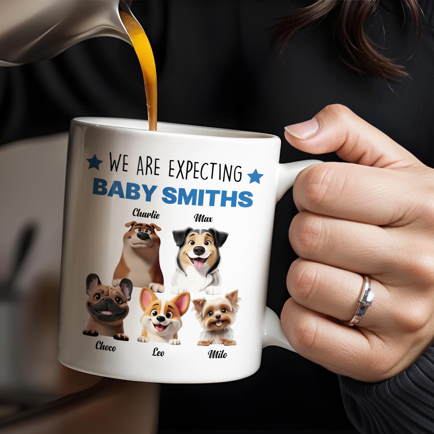 Only The Best Dog Dads Get Promoted To Human Dads - Personalized Custom Coffee Mug - DAD241_MG