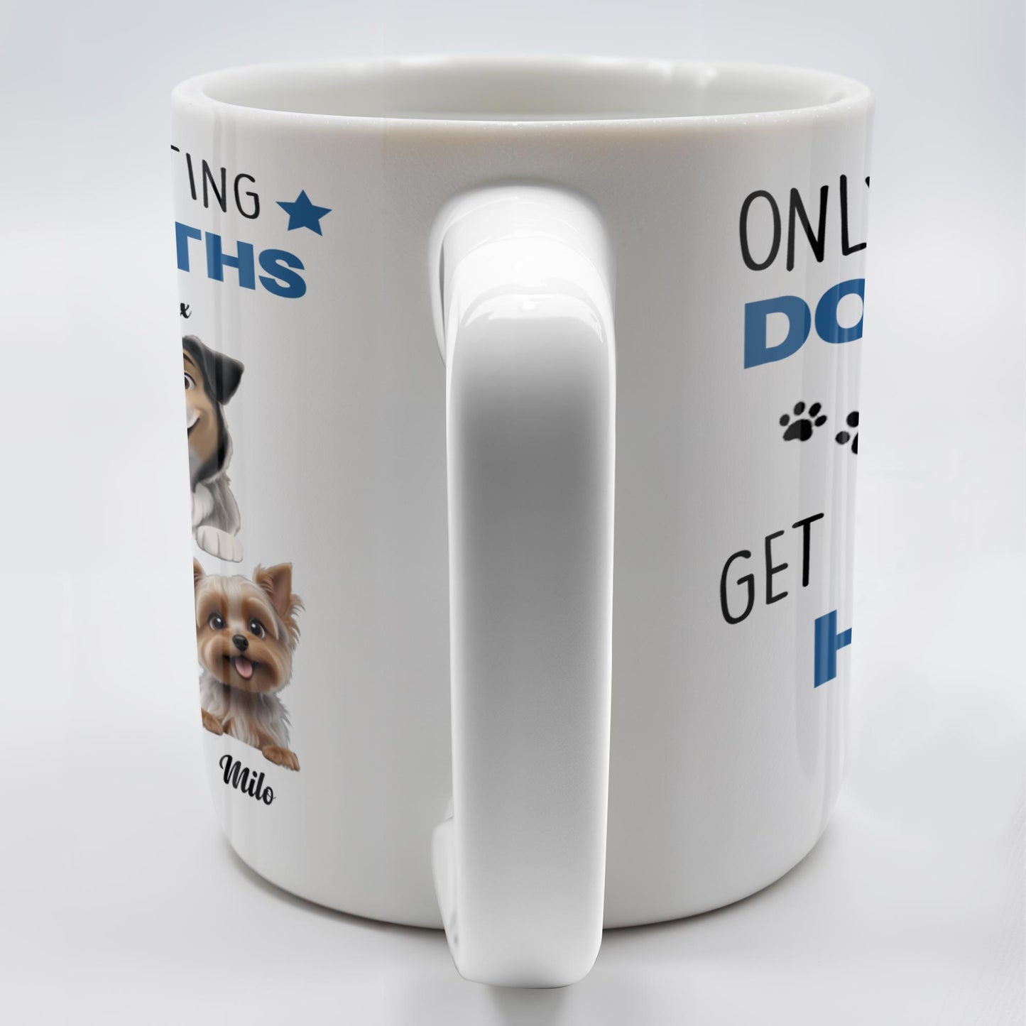 Only The Best Dog Dads Get Promoted To Human Dads - Personalized Custom Coffee Mug - DAD241_MG
