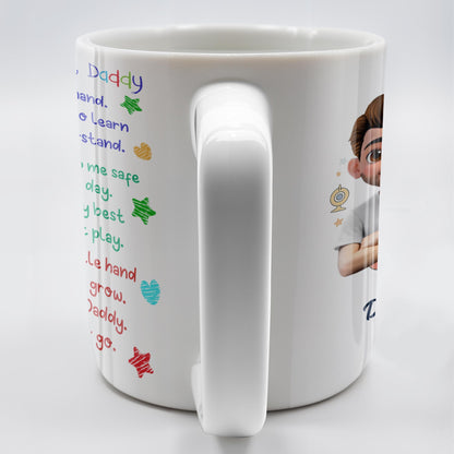 Walk Alongside Me, Daddy And Hold My Little Hand - Personalized Custom Coffee Mug - DAD243_MG