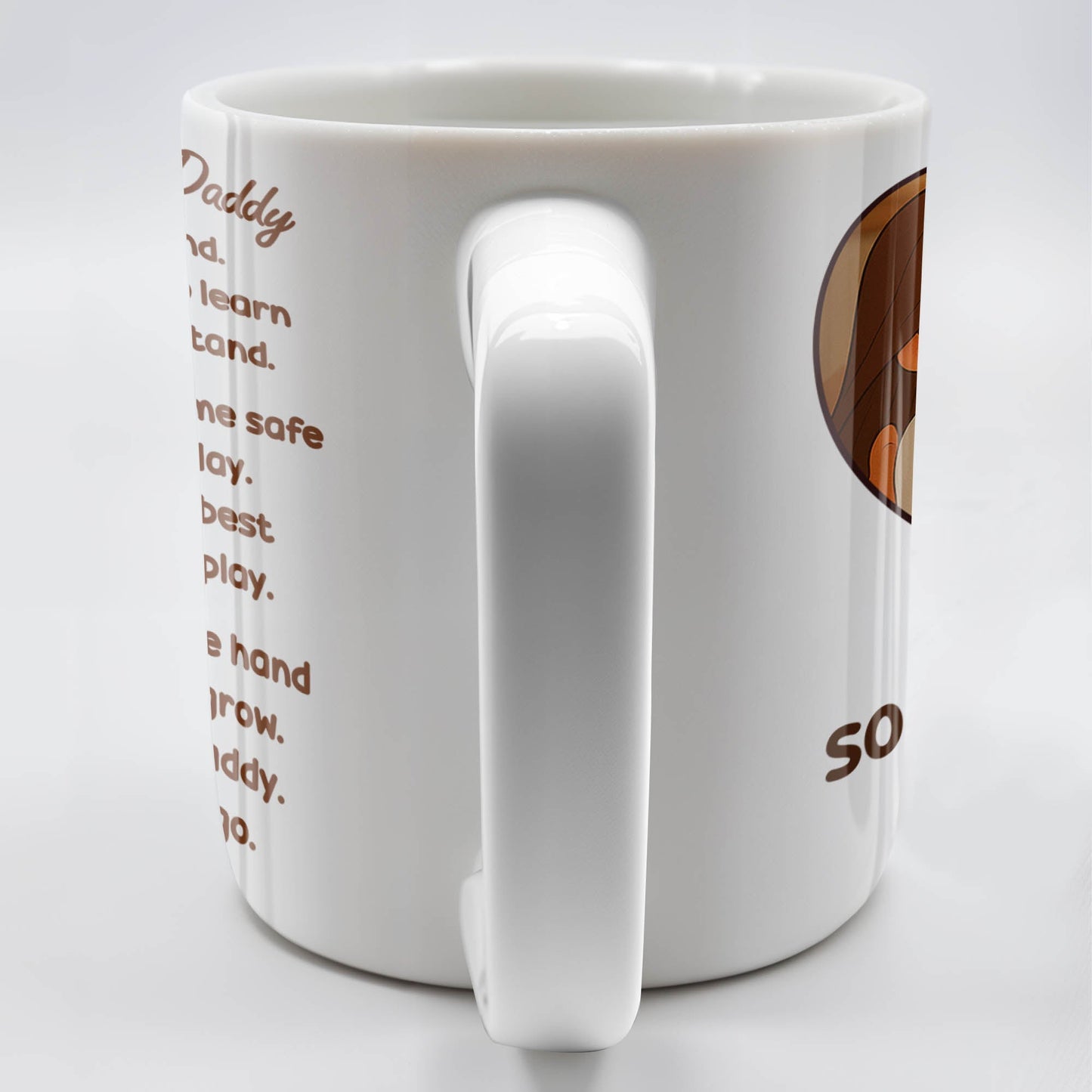 Walk Alongside Me Daddy, Father Daughter Bond - Personalized Custom Coffee Mug - DAD250_MG