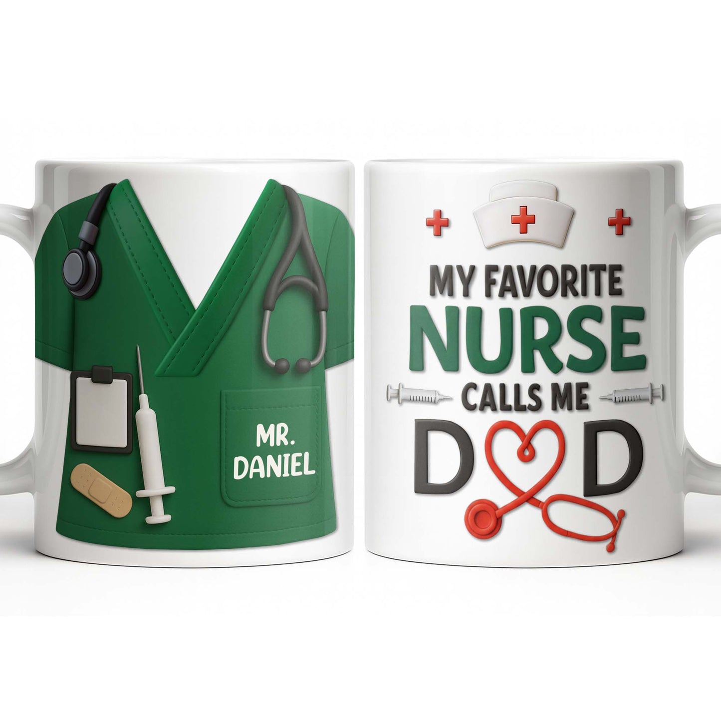 Customizable Nursing Professional Design - Personalized Custom Coffee Mug - DAD274_MG