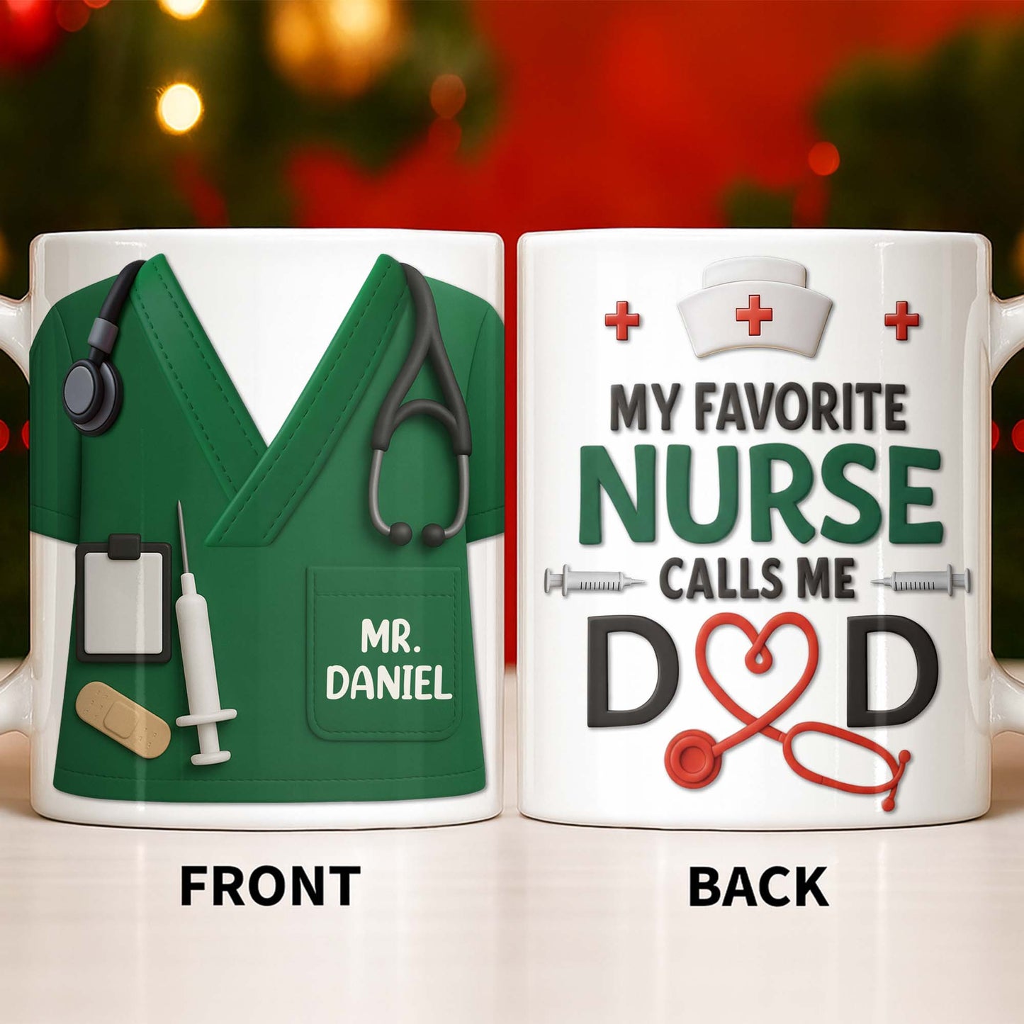 Customizable Nursing Professional Design - Personalized Custom Coffee Mug - DAD274_MG