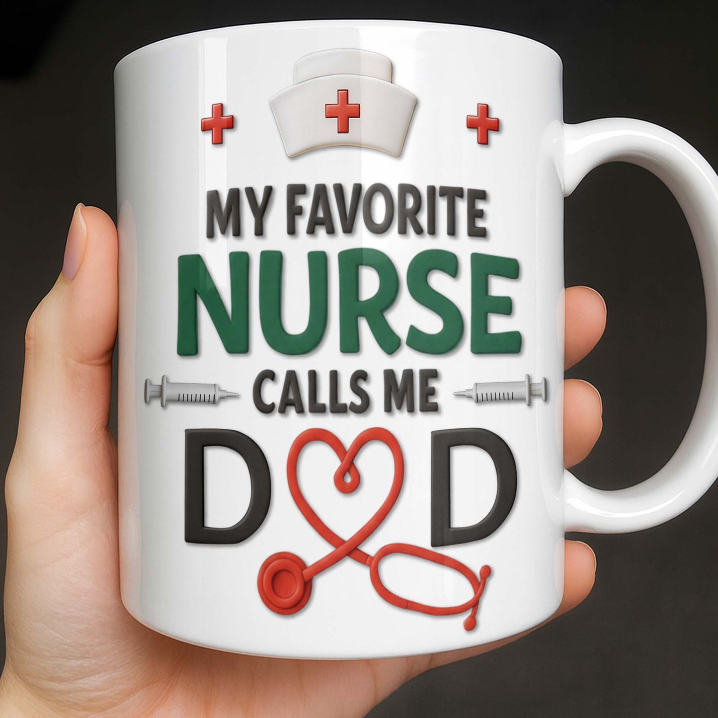 Customizable Nursing Professional Design - Personalized Custom Coffee Mug - DAD274_MG