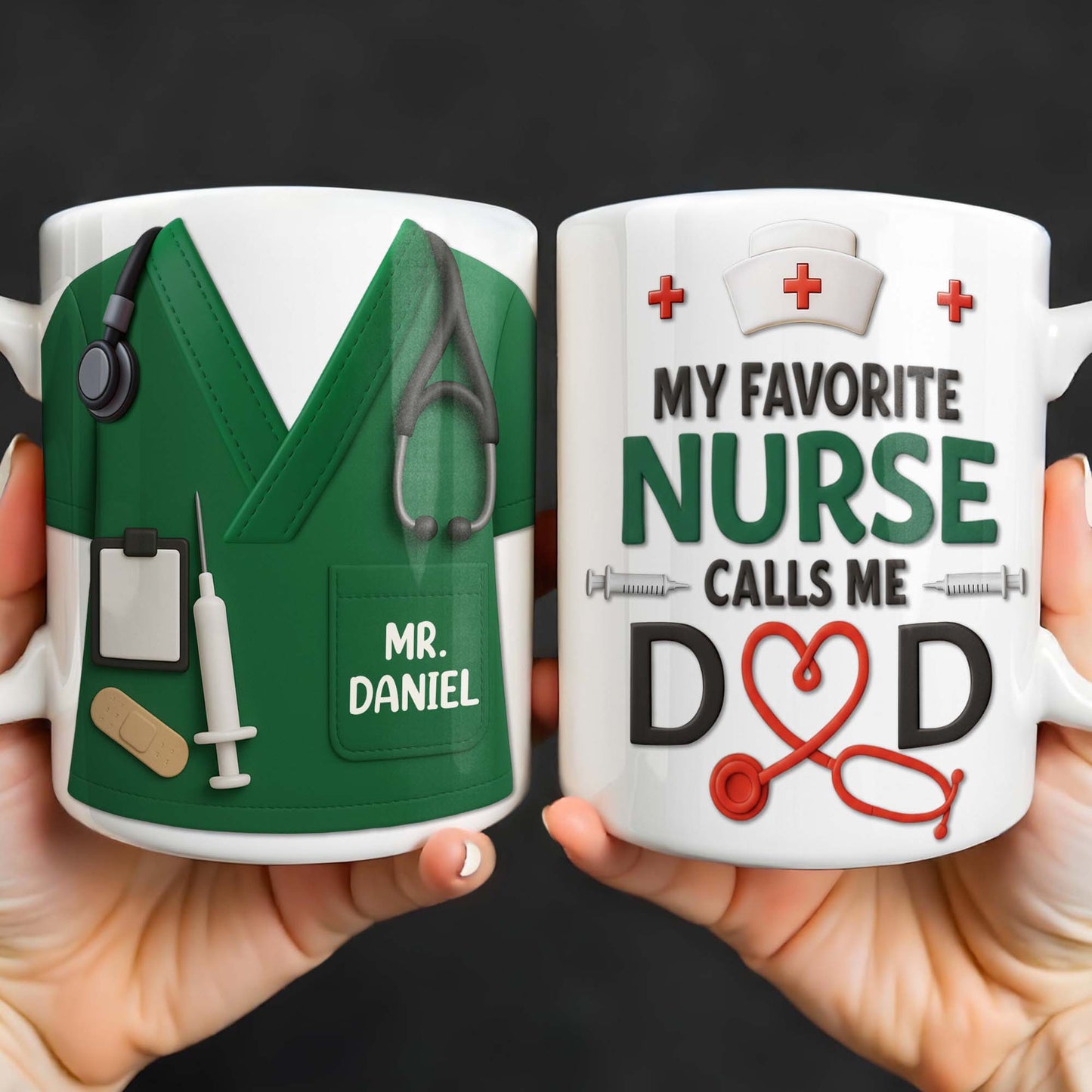 Customizable Nursing Professional Design - Personalized Custom Coffee Mug - DAD274_MG