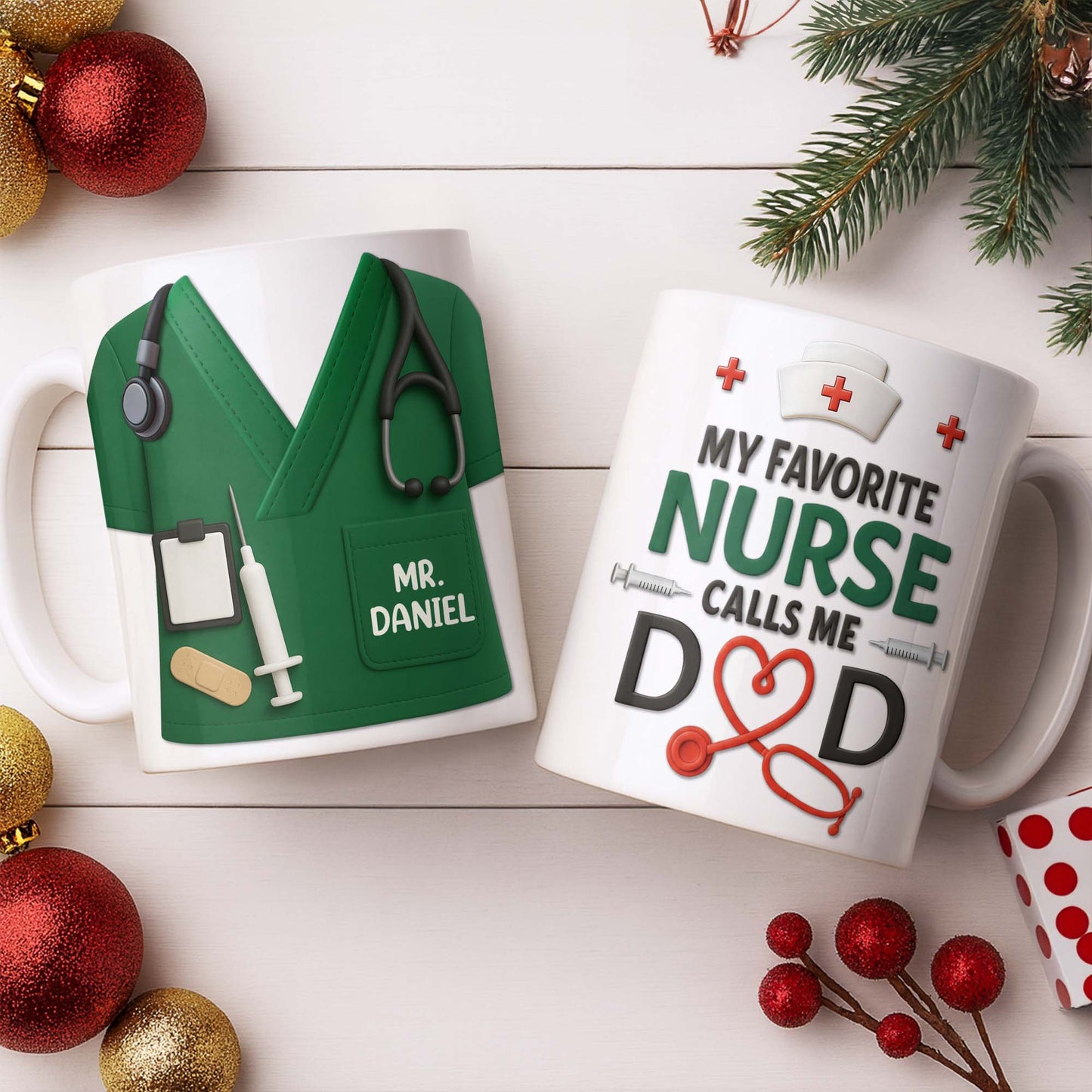 Customizable Nursing Professional Design - Personalized Custom Coffee Mug - DAD274_MG