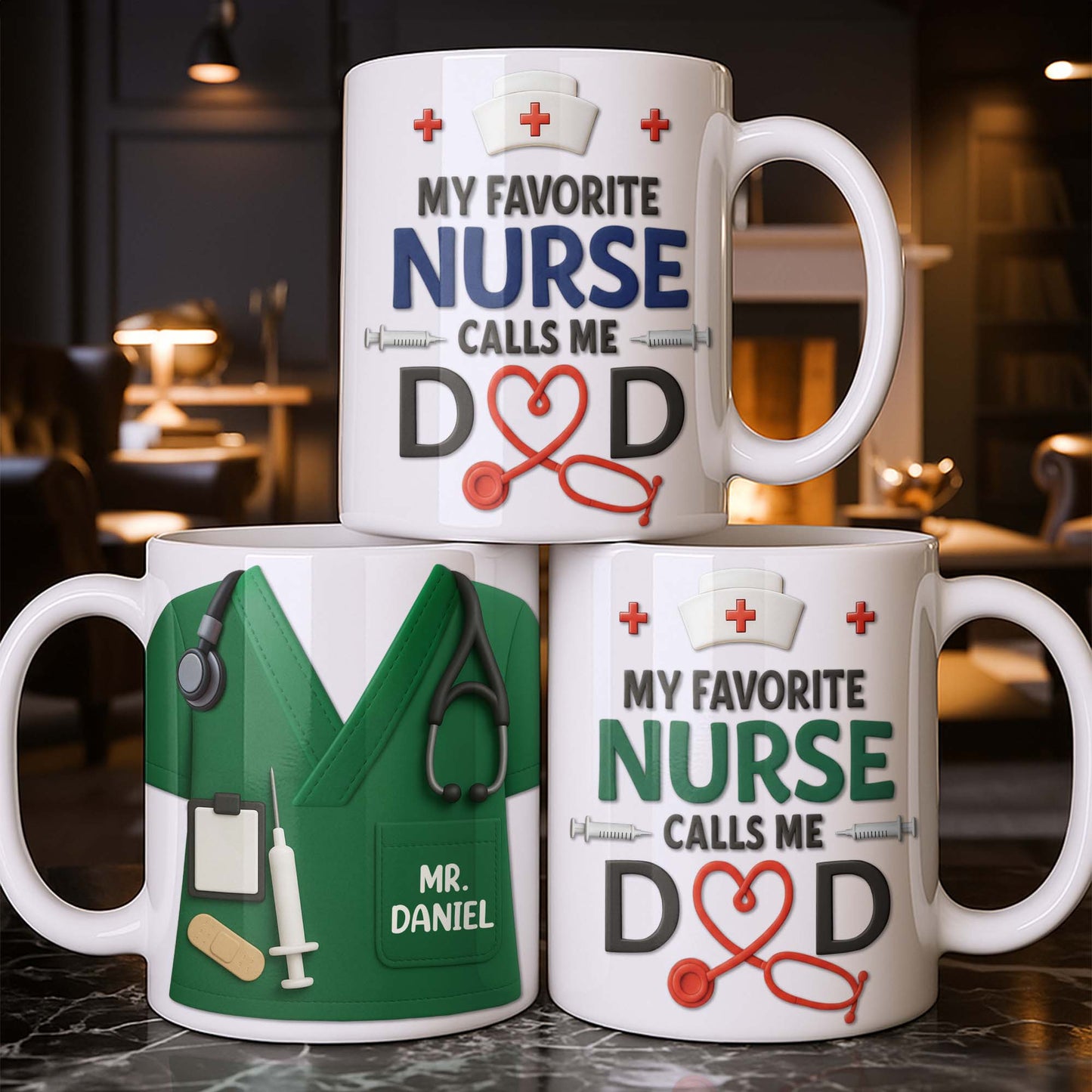 Customizable Nursing Professional Design - Personalized Custom Coffee Mug - DAD274_MG