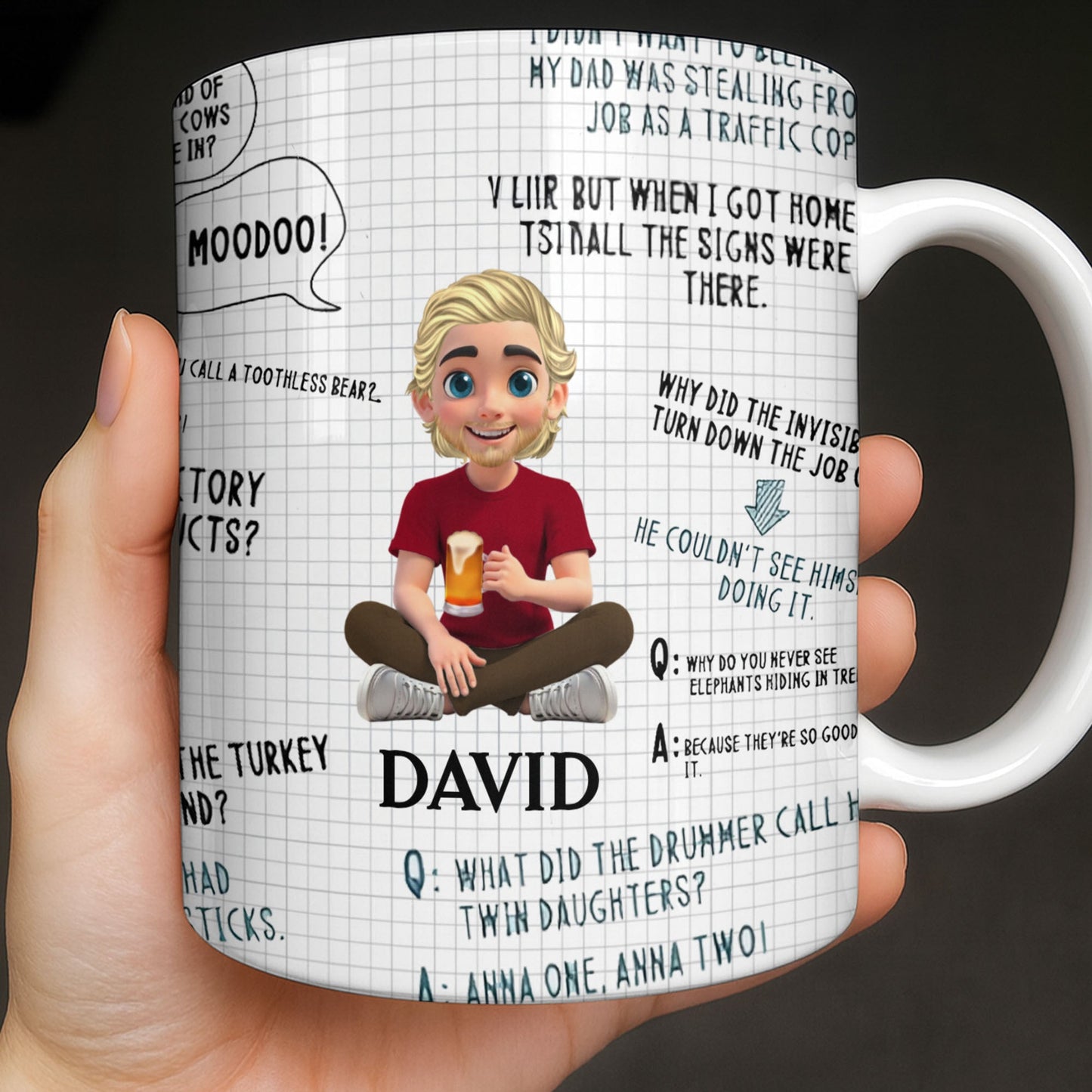 Dad Jokes You Mean Rad Jokes - Personalized Custom Coffee Mug - DAD284_MG