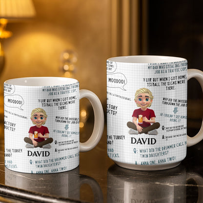 Dad Jokes You Mean Rad Jokes - Personalized Custom Coffee Mug - DAD284_MG