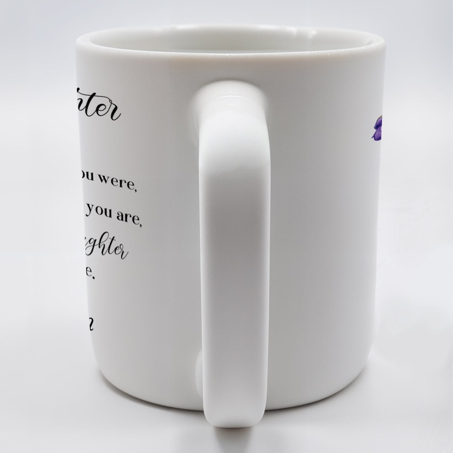 Precious Daughter Special Woman Love Mom Pansy Design - Personalized Custom Coffee Mug - DAU048_MG