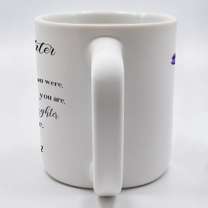 Precious Daughter Special Woman Love Mom Pansy Design - Personalized Custom Coffee Mug - DAU048_MG