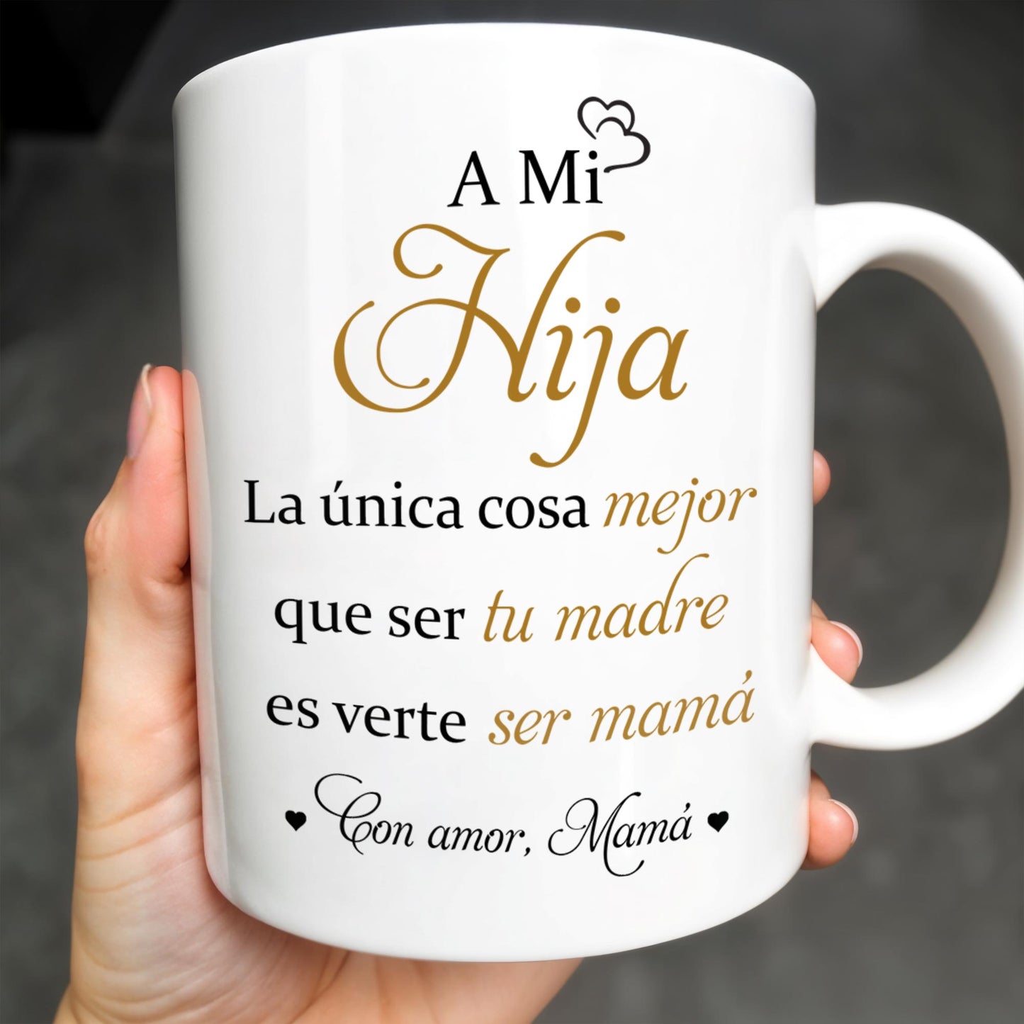 A Mi Hija, La única cosa mejor que ser tu madre es verte ser mamá, Flower - Personalized Custom Coffee Mug - DAU135_MG