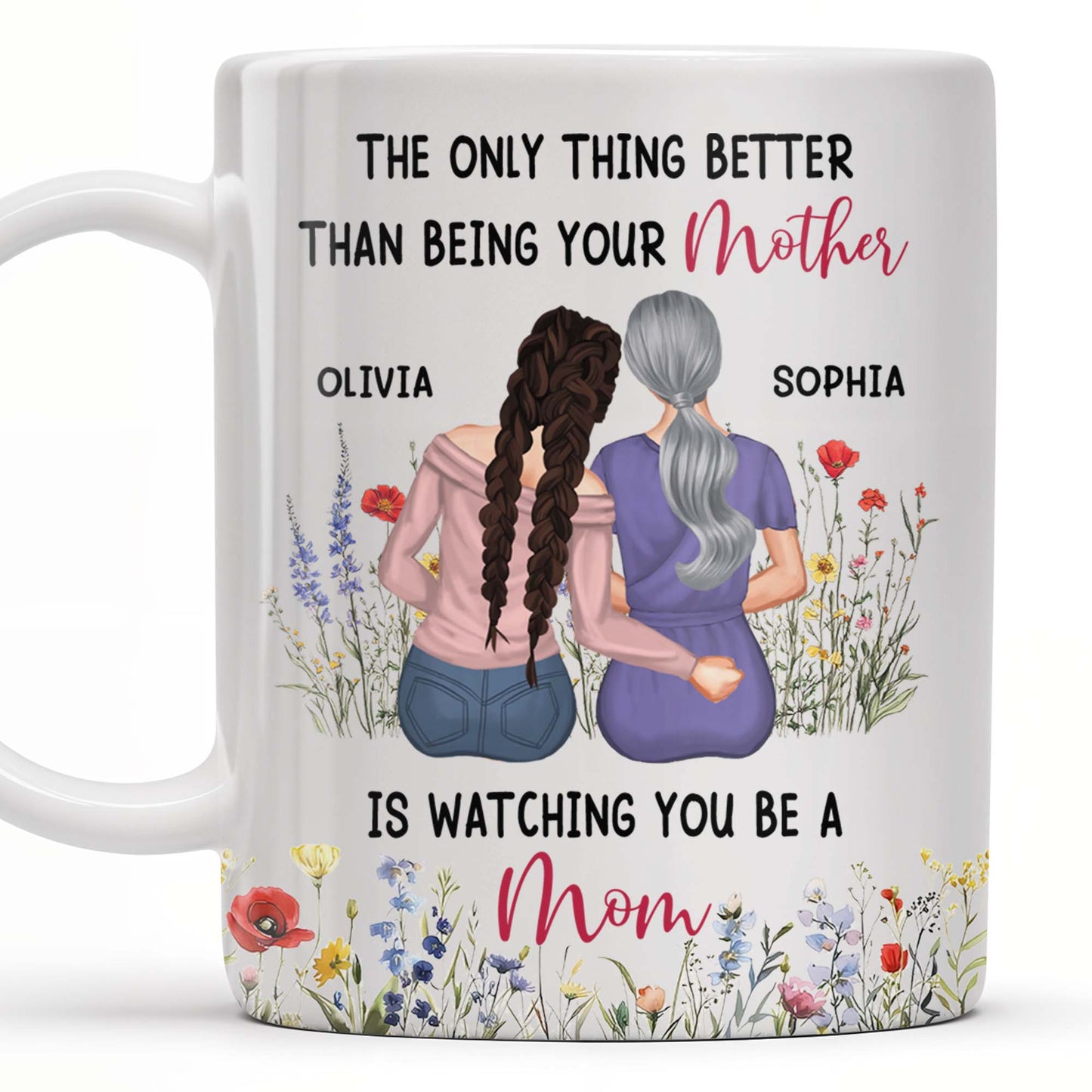 The Only Thing Better Than Being Your Mother Is Watching You Be A Mom, Mother And Daughter - Personalized Custom Coffee Mug - DAU150_MG