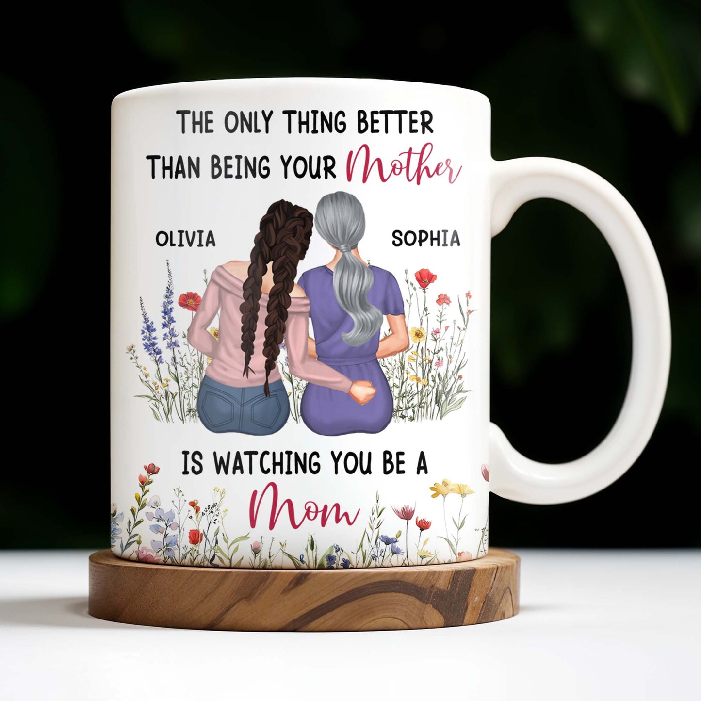 The Only Thing Better Than Being Your Mother Is Watching You Be A Mom, Mother And Daughter - Personalized Custom Coffee Mug - DAU150_MG