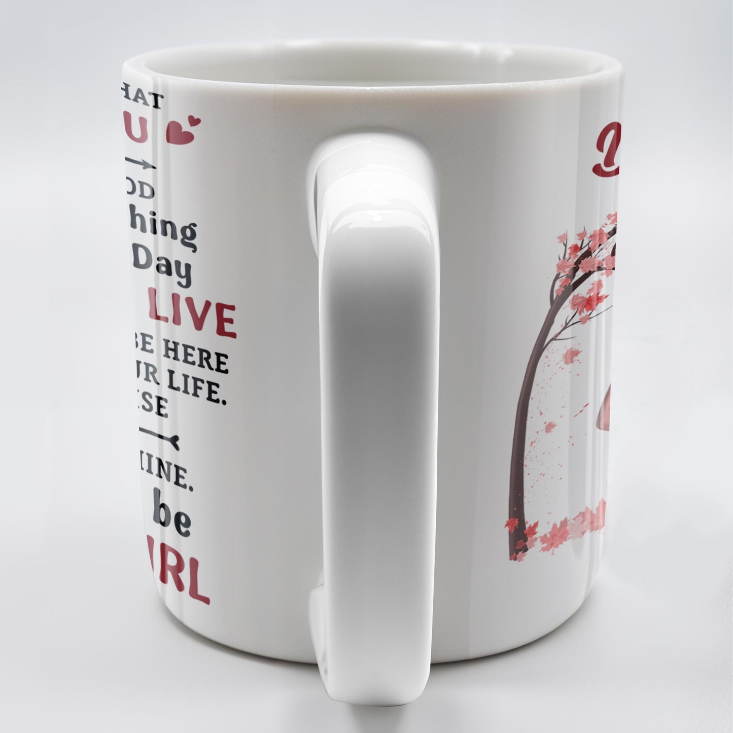 To My Daughter, Never Forget That I Love You, Mother and Daughter under Tree - Personalized Custom Coffee Mug - DAU152_MG