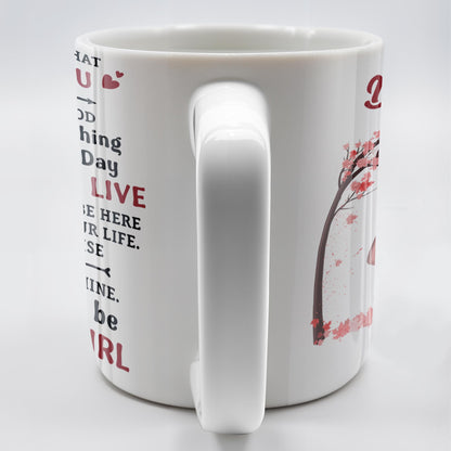 To My Daughter, Never Forget That I Love You, Mother and Daughter under Tree - Personalized Custom Coffee Mug - DAU152_MG