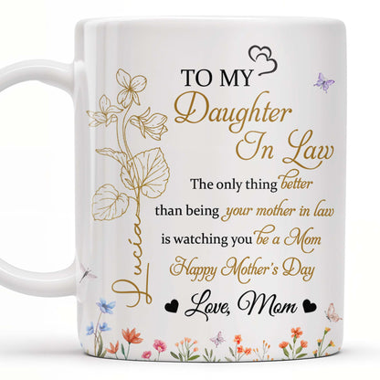 To My Daughter In Law, The Only Thing Better Than Being Your Mother In Law - Personalized Custom Coffee Mug - DAU170_MG
