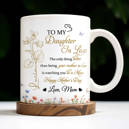 To My Daughter In Law, The Only Thing Better Than Being Your Mother In Law - Personalized Custom Coffee Mug - DAU170_MG