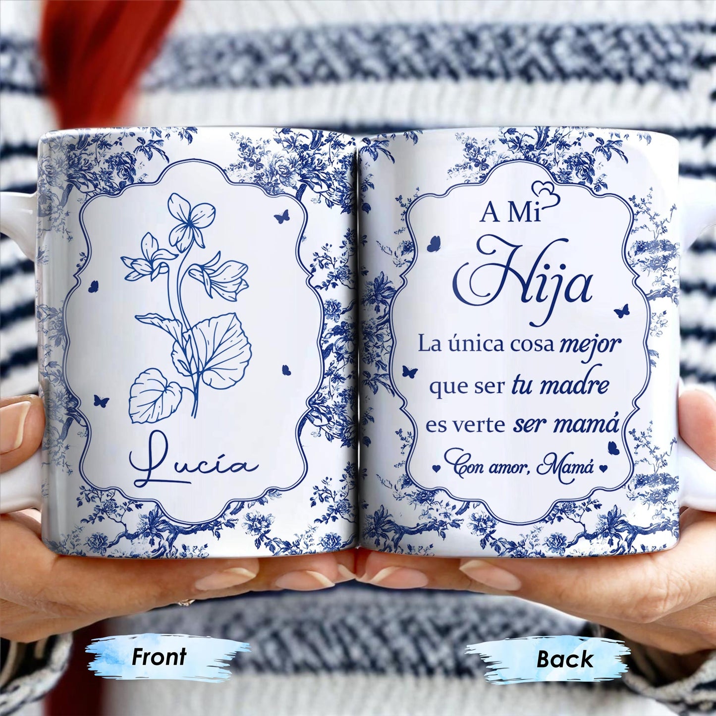 A Mi Hija, La Única Cosa Mejor Que Ser Tu Madre, Floral Pattern - Personalized Custom Coffee Mug - DAU171_MG