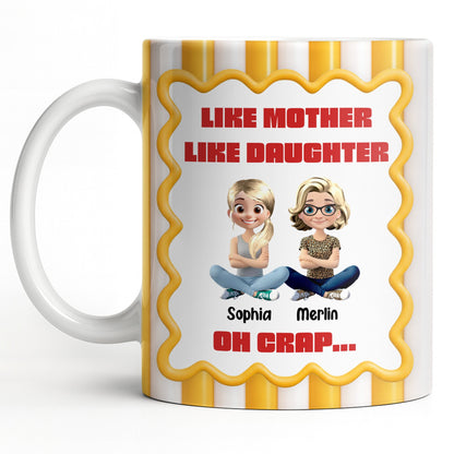 Like Mother Like Daughter, Animated Characters - Personalized Custom Coffee Mug - DAU295_MG