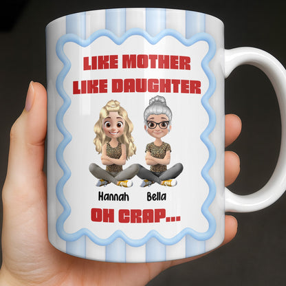 Like Mother Like Daughter, Animated Characters - Personalized Custom Coffee Mug - DAU295_MG