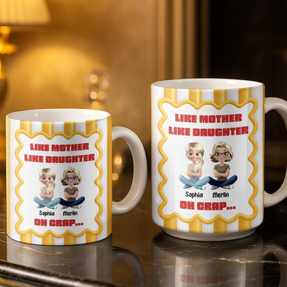 Like Mother Like Daughter, Animated Characters - Personalized Custom Coffee Mug - DAU295_MG