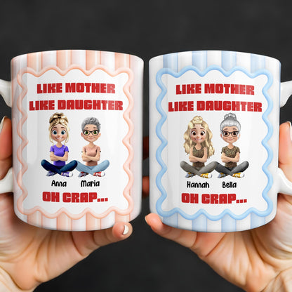 Like Mother Like Daughter, Animated Characters - Personalized Custom Coffee Mug - DAU295_MG