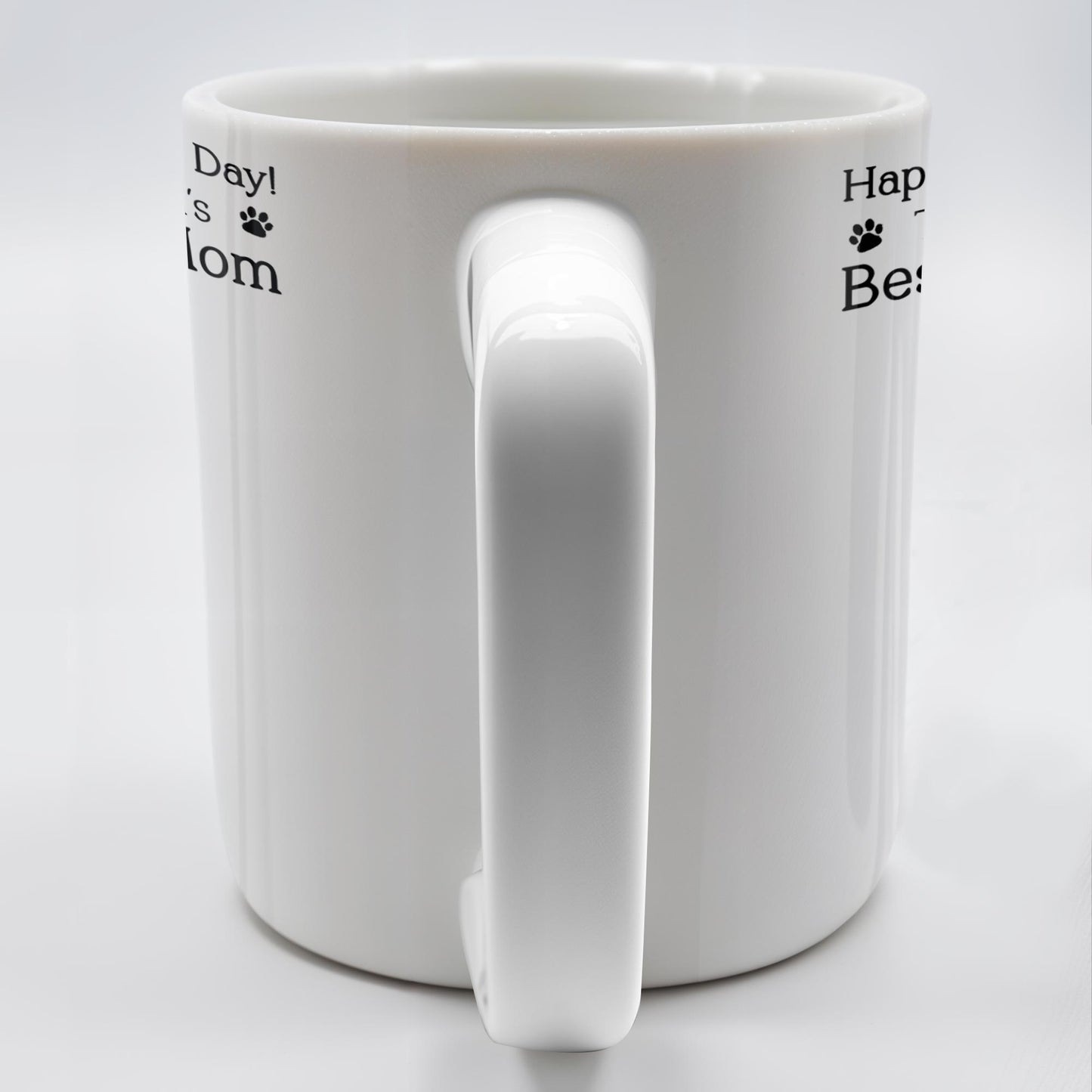 Happy Mother's Day! To the World's Best Dog Mom I Woof You, Dog and Paw Prints - Personalized Custom Coffee Mug - DGM003_MG