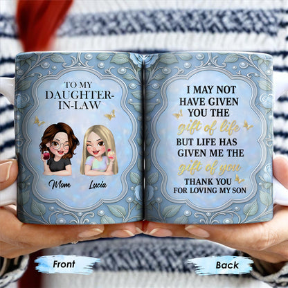 Gift Of You Thank You For Loving My Son Floral Elements - Personalized Custom Coffee Mug - DILA012_MG