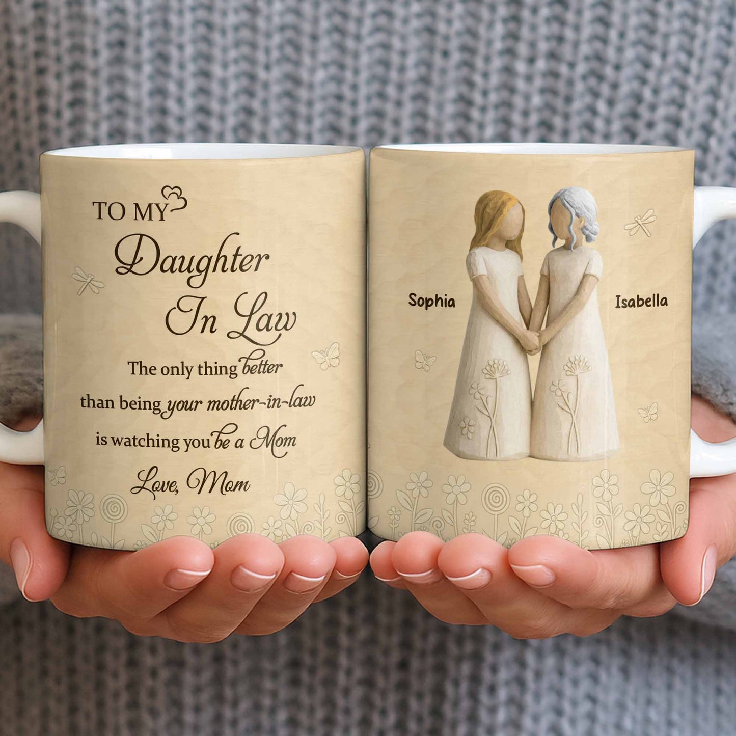 To My Daughter In Law, Watching You Be A Mom - Personalized Custom Coffee Mug - DILA068_MG