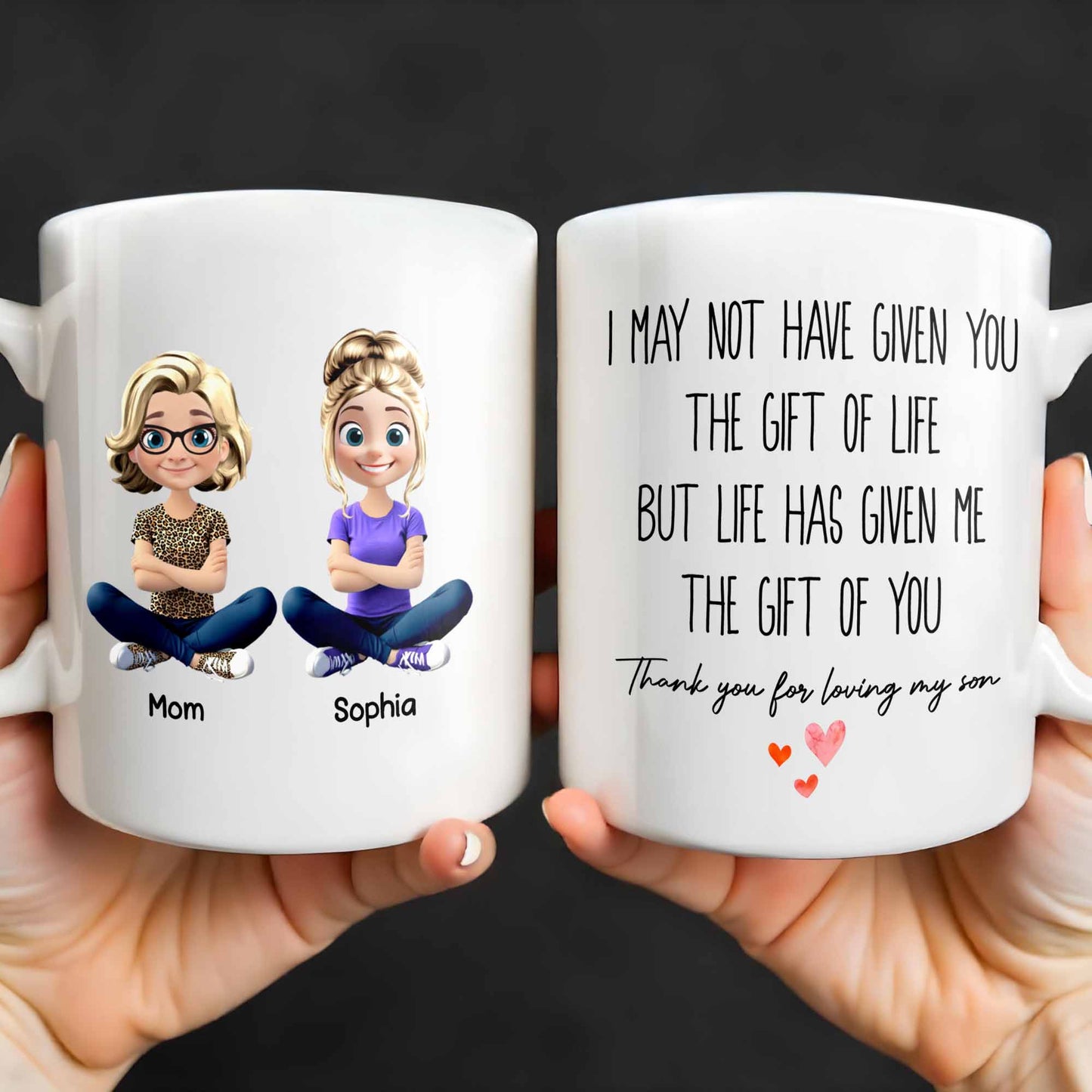 Celebrate the Special Bond Between Mother and Daughter - Personalized Custom Coffee Mug - DILA070_MG