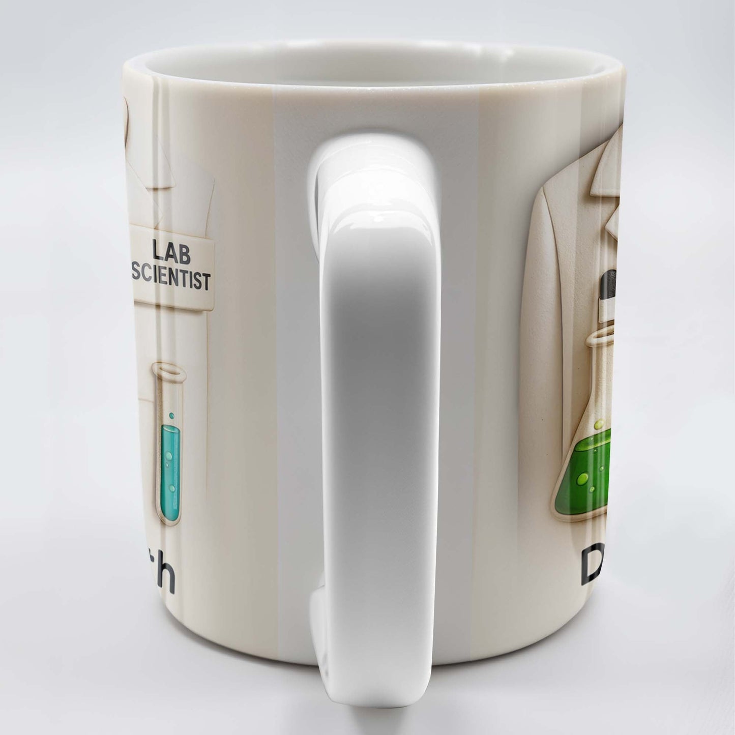 Lab Scientist, Lab Coat and Test Tubes - Personalized Custom Coffee Mug - DOC003_MG