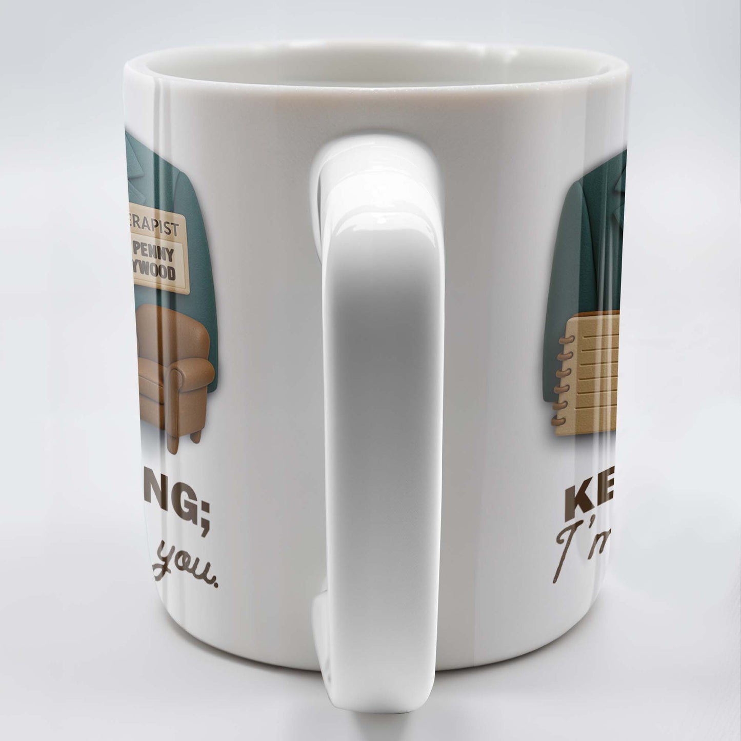Keep Talking; I'm diagnosing you, Therapist Jacket, Notebook, Chair - Personalized Custom Coffee Mug - DOC004_MG