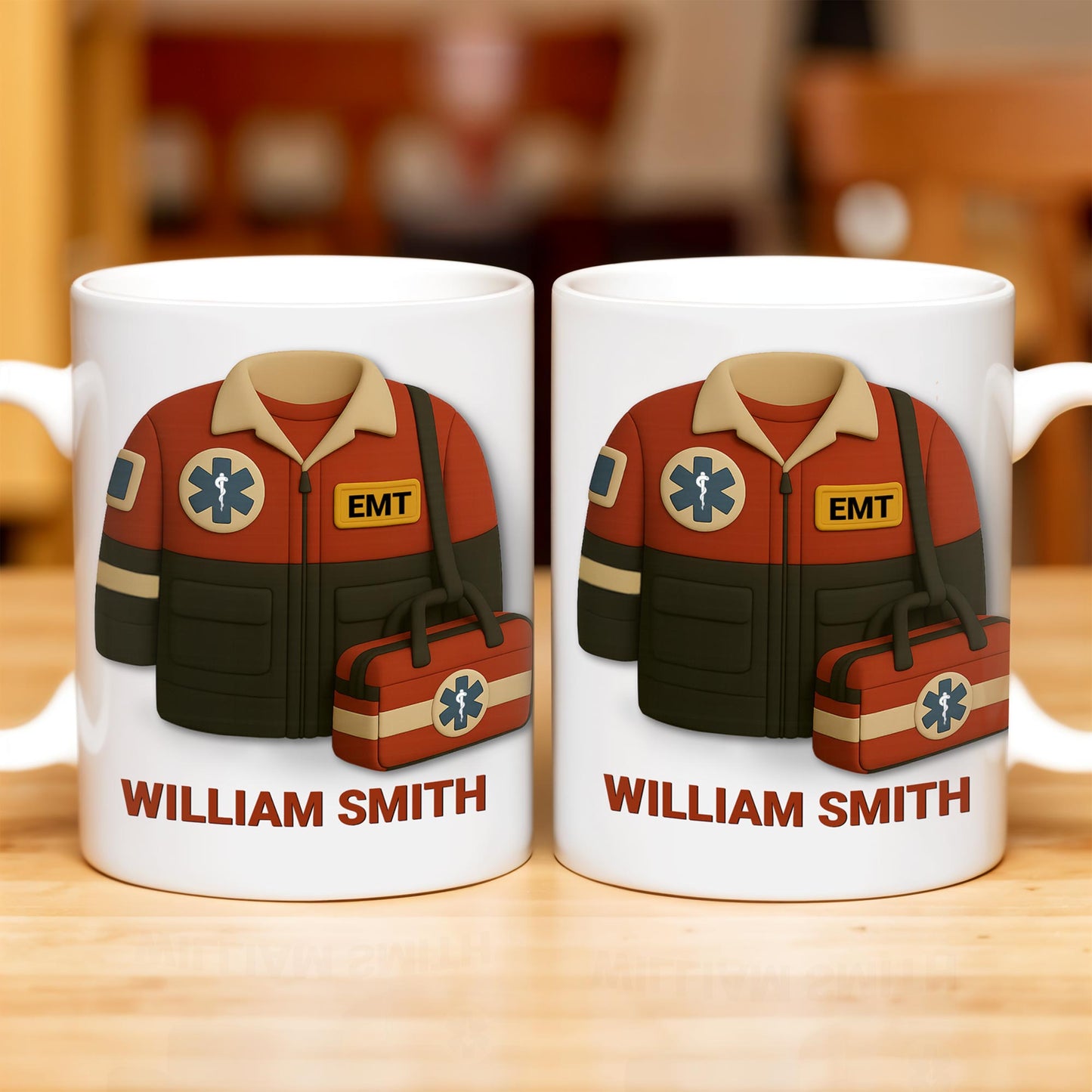 Show Your Appreciation For A Hero, EMT Uniform And Medical Bag - Personalized Custom Coffee Mug - DOC006_MG