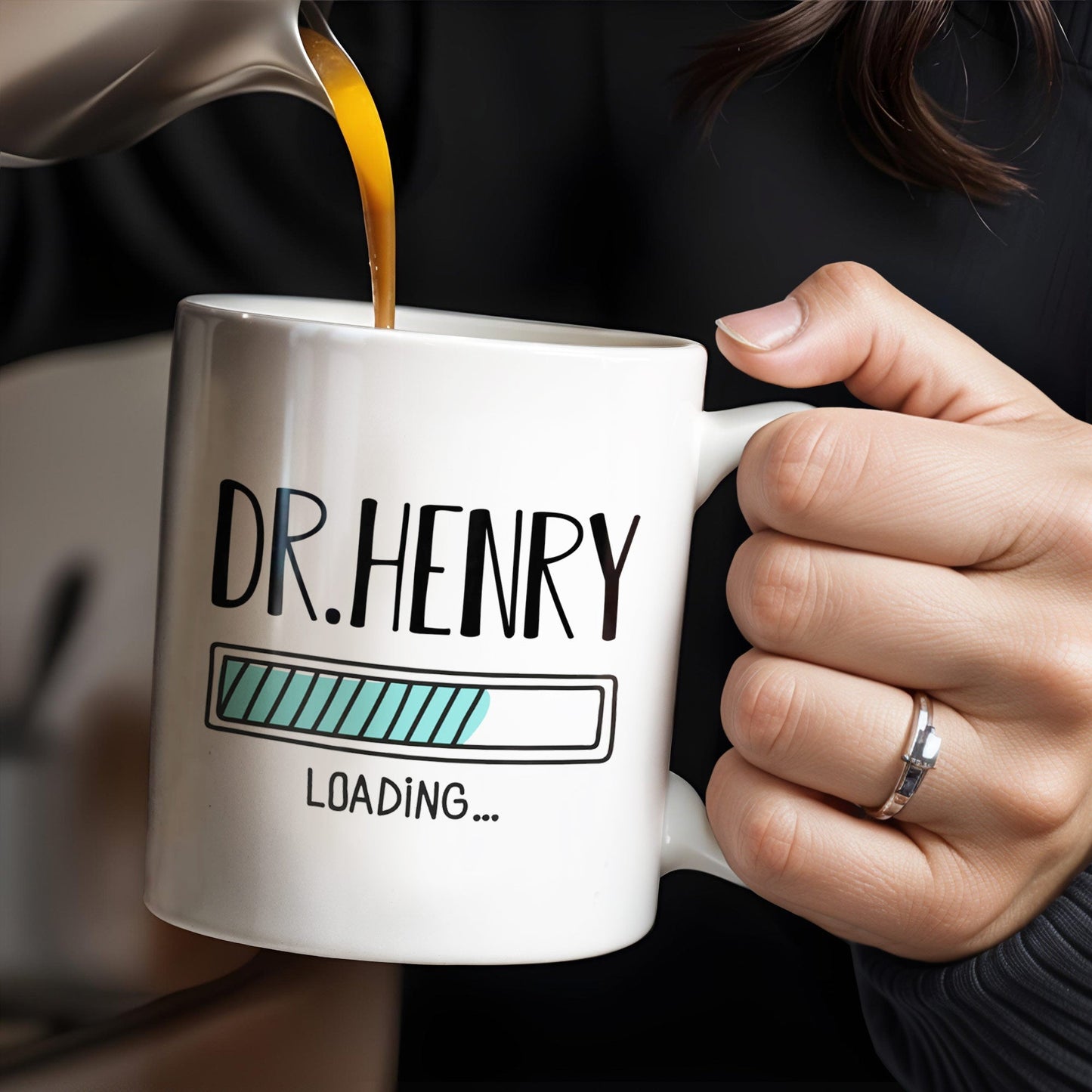 Loading, Progress Bar Design - Personalized Custom Coffee Mug - DOC027_MG