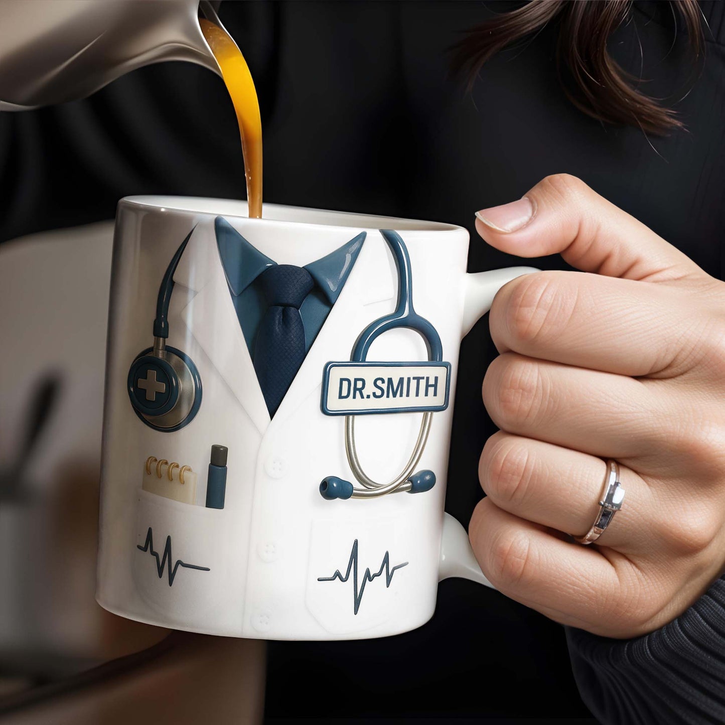Customizable Professional Medical-Themed Design - Personalized Custom Coffee Mug - DOC035_MG
